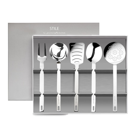 Mepra Stile Kitchen Tools with Box - 5 Pcs. - Silver 10752205
