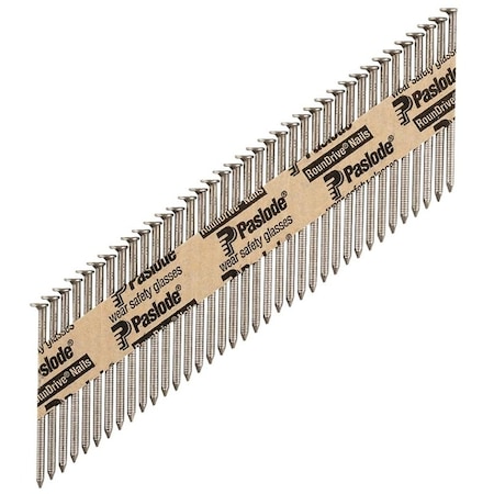 Paslode Framing Nail, 2-3/8 in L, Steel, Bright, Round Head, Ring Shank, 5500/CT 650238