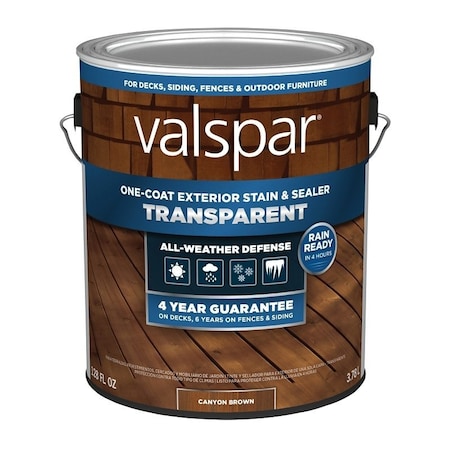 Valspar STAIN&SEALER TRNSP CNYN BRN 1G VL1028078-16