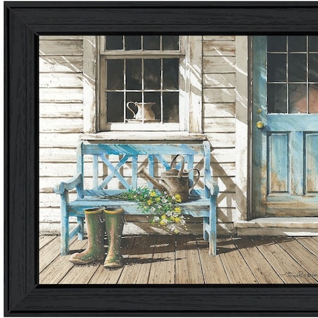 Homeroots Cheerful Chores Black Framed Print Wall Art 415981