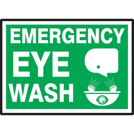 Accuform SAFETY LABEL EMERGENCY EYE WASH 3 LFSD520XVE