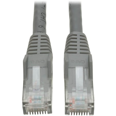 Eaton Tripp Lite Series Cat6 Gigabit Snagless Molded UTP Ethernet Cable RJ45 M/M, PoE, Gray, 7 ft. N201-007-GY