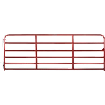 Tarter 50'' H.x12 ' L.x1-3/4'' Tube Diameter Red Economy Tube Gate 6ER12