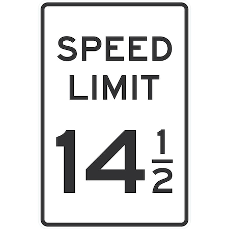 Lyle Speed Limit 14 1/2, 24x36, Diamond Grade, White G-14231-DG_24x36