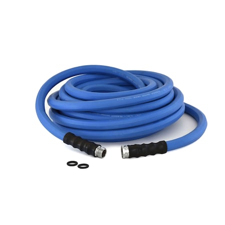 Ag-Lite 3/4 in ID x 50 ft L Water Hose Assembly, Rubber Tube, Blue, Rubber Fitting AL3450