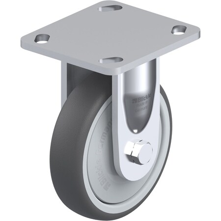 Blickle Rigid Plate Caster, PU, 5", 550 lb. BKS-PATH 125KF-14