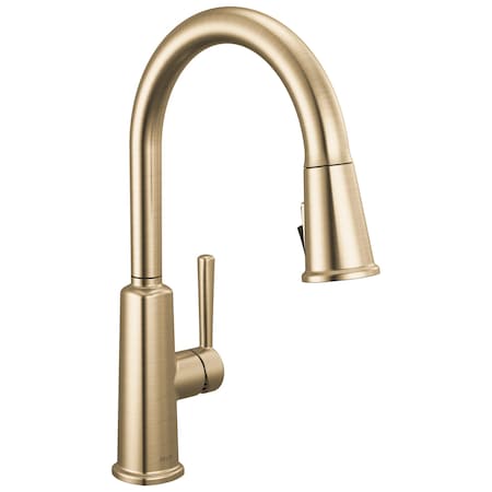 Delta Finnridge Single Handle Pull-Down Kitchen Faucet In Champagne Bronze 19730LF-CZ