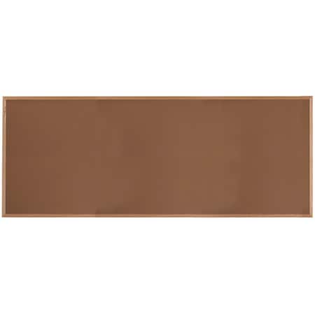 Aarco VIC Cork Bulletin Board, Red Oak Frame, Clear Lacquer Finish, Nutmeg Spice 48''Hx120''W OW48120166