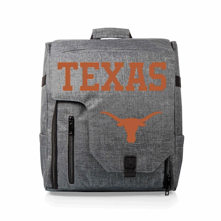 Picnic Time Family Of Brands Texas Longhorns - Commuter Travel Backpack Cooler, Heathered Gray 651-00-105-194-1