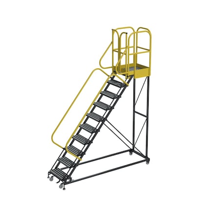 Ballymore 142 in H Steel Rolling Ladder, 10 Steps PL103228G