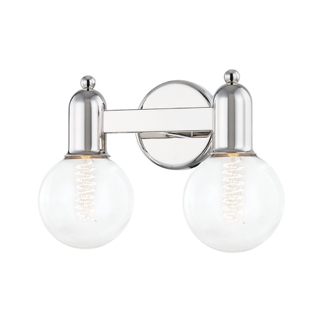 Mitzi Bryce 2 Light Bath And Vanity 14.5 In. Polished Nickel H419302-PN