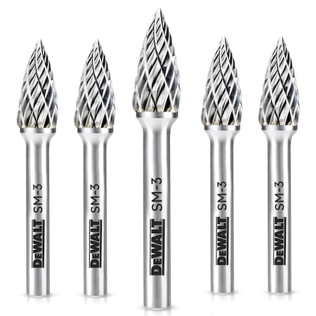Dewalt CARBIDE BURR SIZE SM-3, 5PK DXCBTJSM3-5
