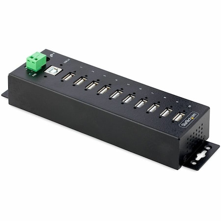 Startech.Com 10-PORT INDUSTRIAL USB 2.0 HUB IS BUILT WITH A COLD-ROLLED STEEL HOUSING FOR TEM USB210AIND-USB-A-HUB