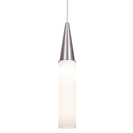 Besa Lighting Besa Metro 16 Pendant, Opal Matte, Satin Nickel Finish, 1x 60W MAX E26 Base 1JT-METRO16-SN