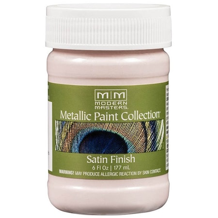 Metallic Paint Collection Satin 6 Oz Modern Masters ME794 Rose Quartz Collection, Satin Water-Based Decorative ME79406