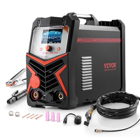 Vevor TIG Welder 6-In-1 AC/DC Welding Machine Pulse Spot MMA Stick IGBT Inverter ACDC TIG-225