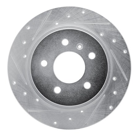 Dynamic Friction Co DFC Brake Rotor - Drilled and Slotted - Silver 631-45013L