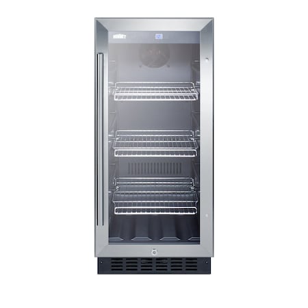 Summit 15in Wide Built-In Beverage Center SCR1536BGCSS