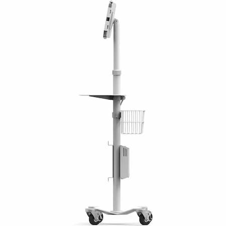 Compulocks iPad 10th-11th A16 Gen Space Enclosure Medical Rolling Cart White MCRSTDW209IPDSW