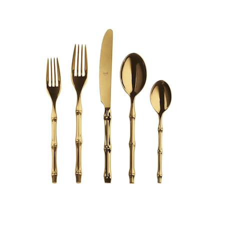 Mepra Bali Flatware Set - 20 Pieces - Gold 101522020O