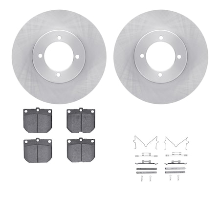 Dynamic Friction Co DFC Brake Rotor with 5000 Brake Pads and Hardware Kit 6512-67121