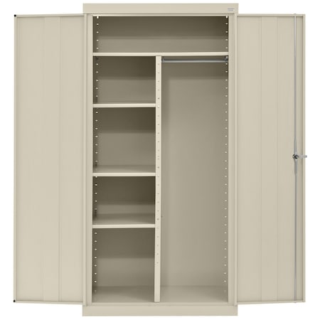 Sandusky Lee Medium Duty Welded Steel Combination Cabinet, 36x18x72, Putty CAC1361872-07