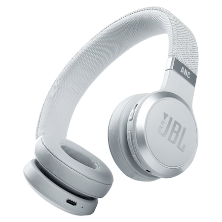 Jbl Live 460NC Bluetooth On Ear Headphones, White JBLLIVE460NCWHTAM