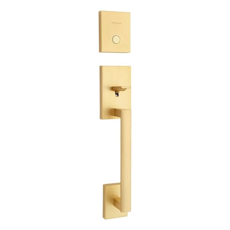 Kwikset Dummy San Clemente Exterior Handleset Satin Brass Finish 819SCELIP-4