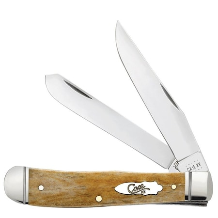 Case Xx Trapper Pocket Knife, 3.25, 3.27 in L Blade, Stainless Steel Blade, 2-Blade, Smooth Handle 58182