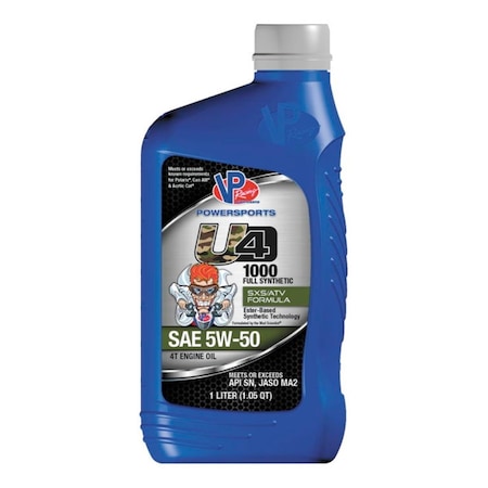 Vp Racing Fuels VP7165503 U4-1000 5W50 Synthetic Engine Oil V45 _  VP7165503