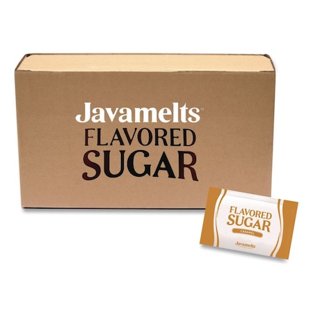 Javamelts Flavored Sugar, Caramel, 0.08 oz Packet, 1000PK JMT39641