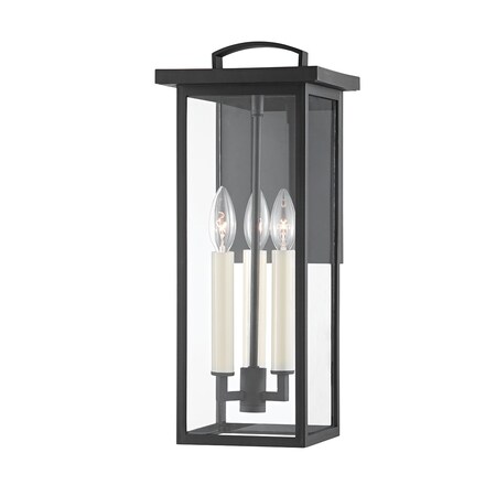 Troy Lighting Eden 3 Light Wall Sconce 7.5 In. Textured Black B7522-TBK