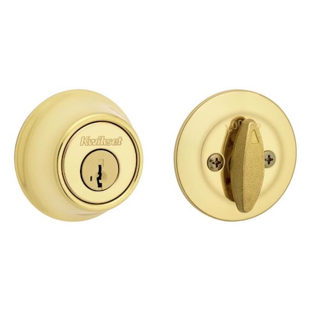 Kwikset Bright Brass Metal Deadbolt 96600-867