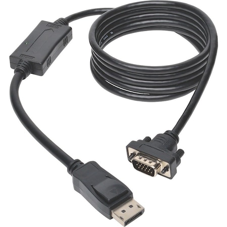 Eaton Tripp Lite Series DisplayPort 1.2 to VGA Active Adapter Cable DP with Latches to HD15 M/M, 6 P581-006-VGA-V2