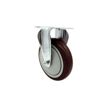 Service Caster 5 Inch SS Maroon Polyurethane Wheel Rigid Top Plate Caster SCC-SS20R514-PPUB-MRN