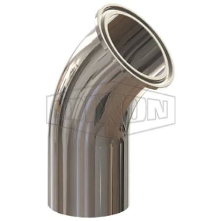 Dixon T2KM BioPharm Line High Purity Bradford Pipe Elbow, 4 in Nominal, Clamp x Weld End Style, 316L Stain T2KM-400PL