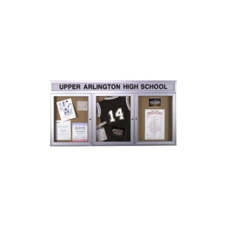 Ghent Enclosed Bulletin Board, 1 Door, Cork, Hdlnr Frm, 3 ft H x 30 in W, Natural PAK3