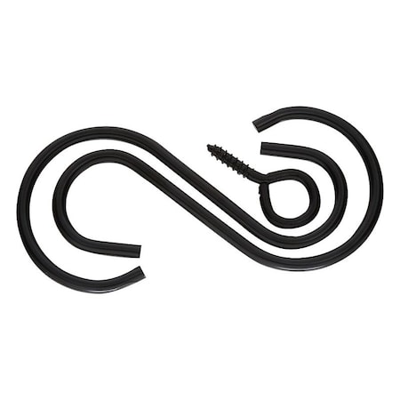 National Hardware V2665 Series Extension Hook Kit, 3-1/2 in L, Steel, Black N275-149