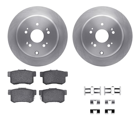 Dynamic Friction Co DFC Brake Rotor with 5000 Brake Pads and Hardware Kit 6512-59397