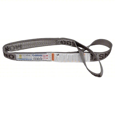 Stren-Flex Web Sling, Flat Eye, 16 ft L, 6,400 lb Cap. EEF-2-902ME-16