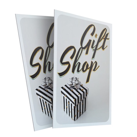Signmission Gift Shop, Plastic Signs Only 24 Inch x 36 Inch, Corrugated Plastic, 2PK CSB-2436-2PACK-30381