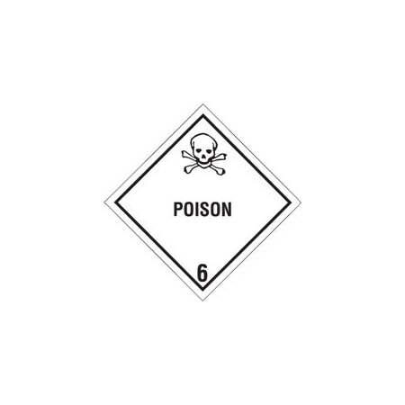 Bubblefast 4 x 4'' - ''Poison - 6'' Labels BFDL5180