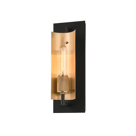 Troy Lighting Emerson 1 Light Wall Sconce 5 In. Soft Black B6781-SBK/BBA