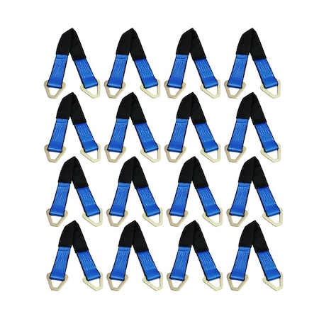 Mytee Products 24 in HD Axle Straps Car Hauler Tow Truck Wrecker Wheel Tie Down Strap, 16PK AS24x16