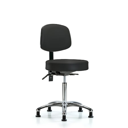 Blue Ridge Ergonomics Ben Stool, Med, Vin, Bk, Chrome, Tilt Gld, BLK BR-VMBST-CR-T1-NF-RG-8540