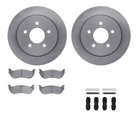 Dynamic Friction Co DFC Brake Rotor with 5000 Brake Pads and Hardware Kit 6512-56081