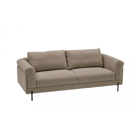 Homeroots 84" Beige Sofa With Black Legs 480929
