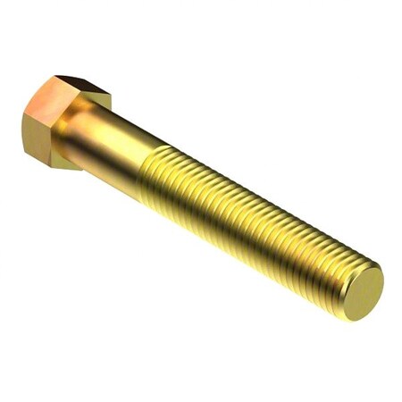 Huyett Grade 9, 9/16"-18 Hex Head Cap Screw, Zinc Yellow Steel, 4 in L, 25 PK 440472