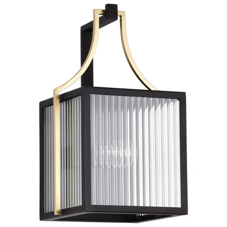 Nuvo Holden, Medium Outdoor Lantern, Gold and Black Finish, Clear Glass 60/8502