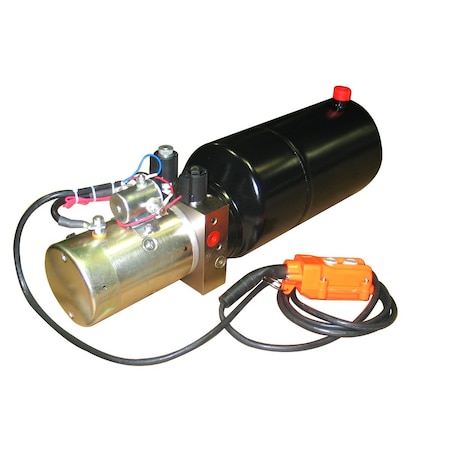 Maxim Hydraulic Power Unit 12V DC, Double Acting, 1.3 GPM, SAE 6 Ports, 2500 PSI, 8 Qt. Steel 253108
